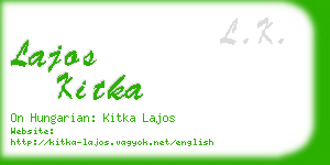 lajos kitka business card
